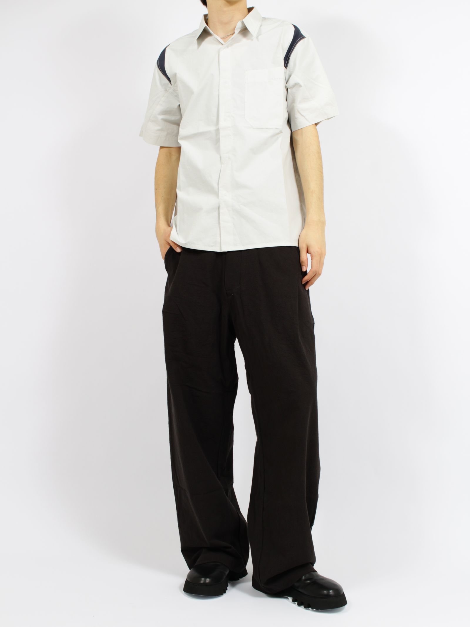 【26SS】ウェーブ テープド パンツ / WEAVE TAPED PANTS / ブラック