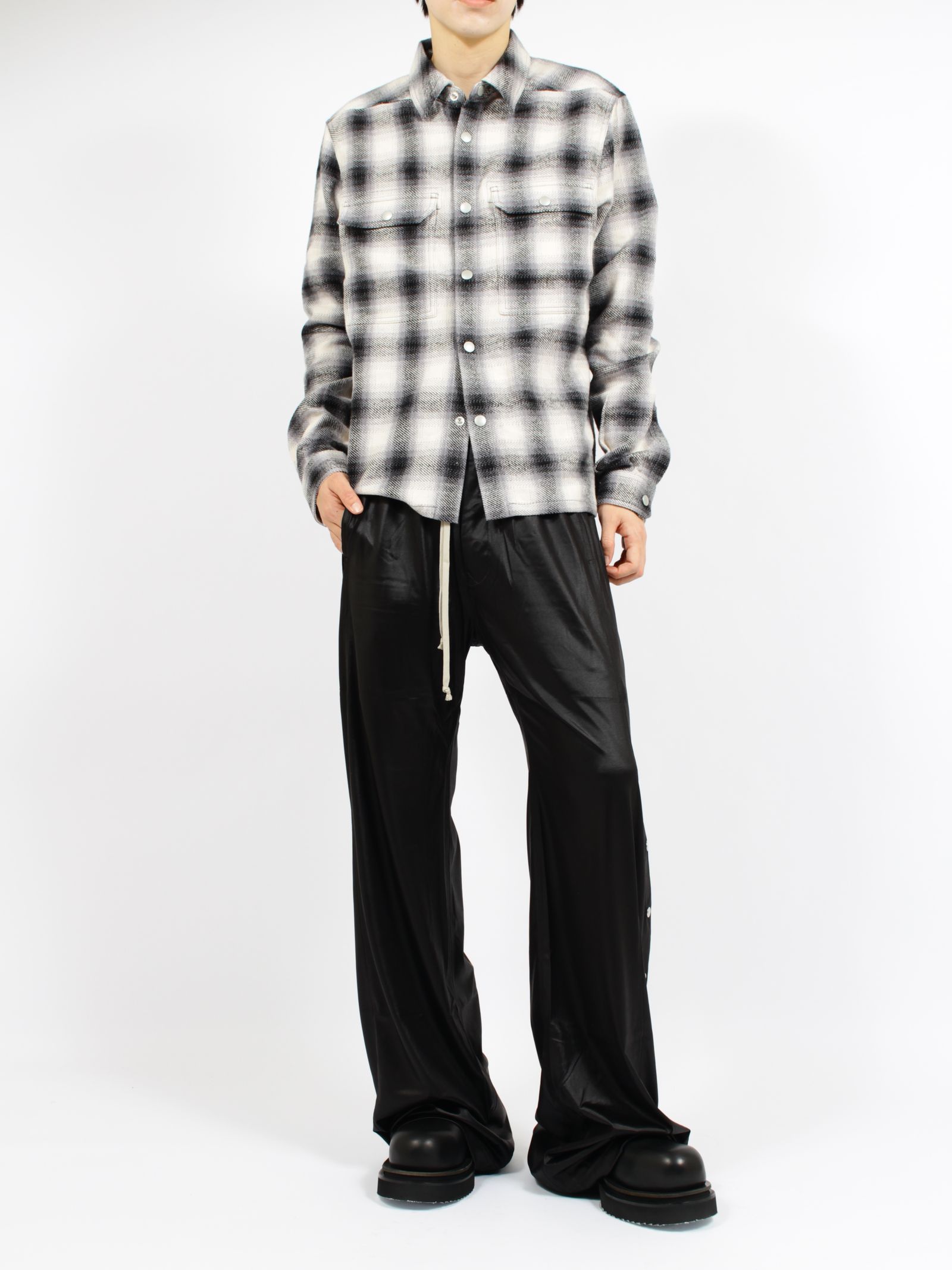 【26SS】クロップド アウター シャツ / CROPPED OUTERSHIRT / GREY OMBRE(グレー)