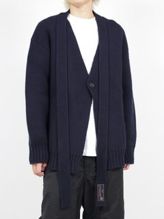 WE11DONE - 【22AW】ネックストラップ オーバーサイズ カーディガン  