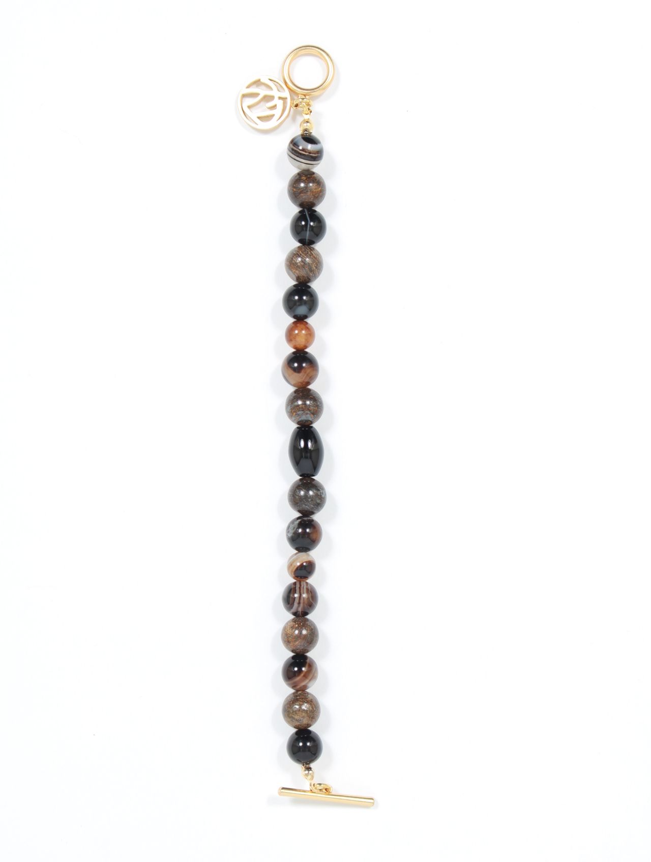 【25AW】定番 数珠 ジュズ ブレスレット / JUZU BRACELET / ブラウン×ゴールド