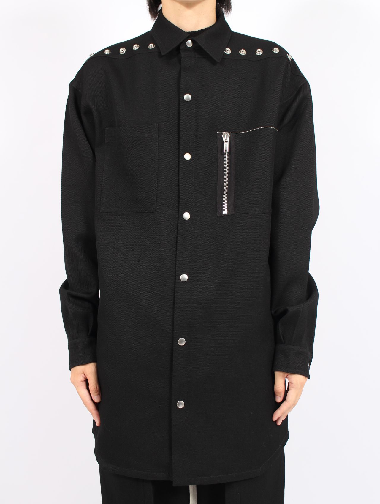 【25AW】オーバーサイズ アウターシャツ / OVERSIZED OUTERSHIRT / ブラック