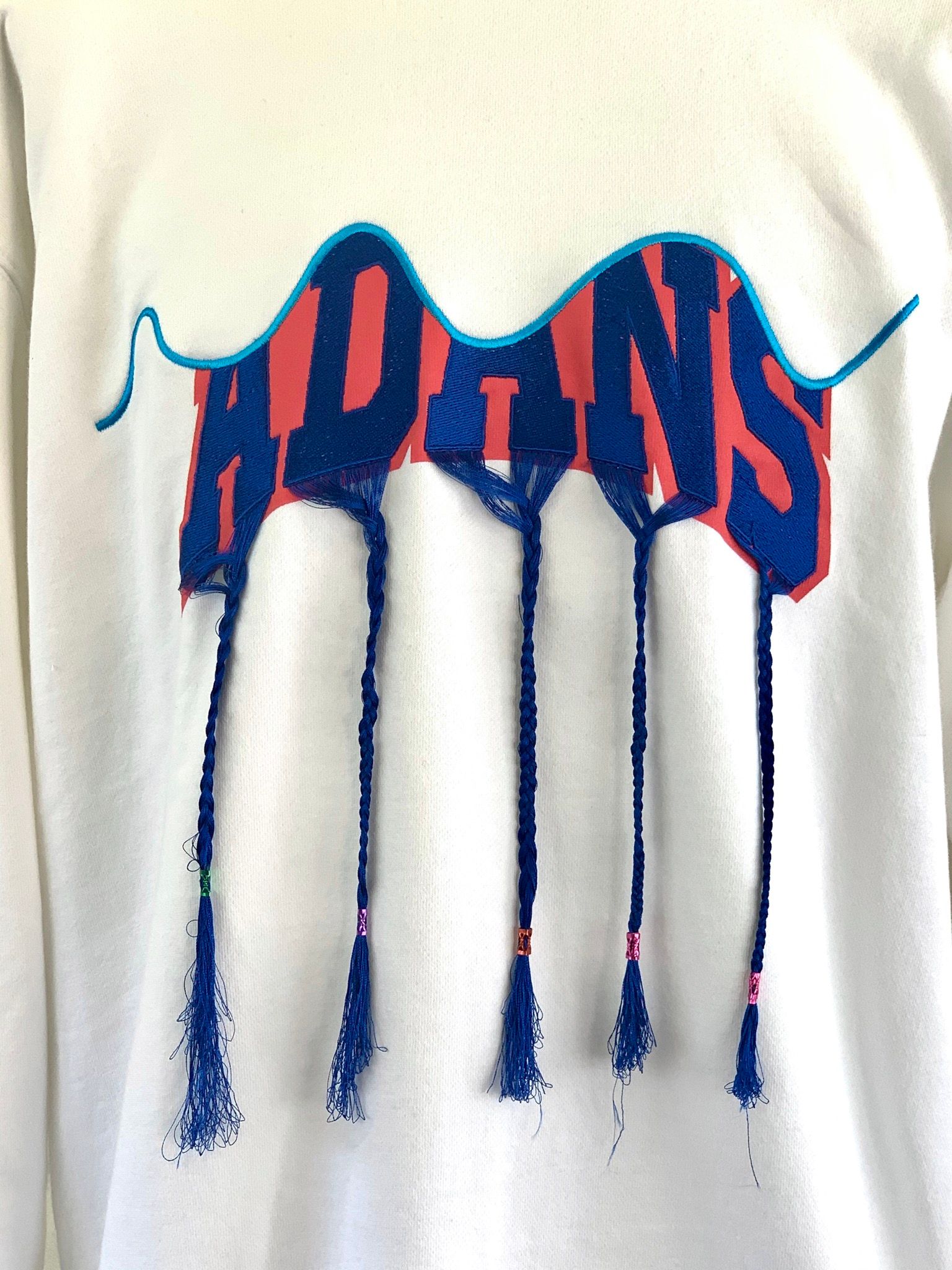 ADANS - アダンス フリンジ スウェット / BRAID EMBROIDERY SWEAT