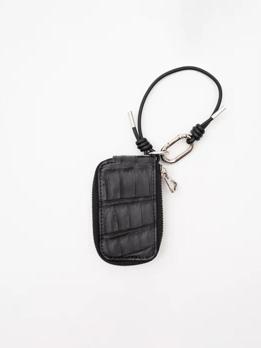 クリスティ スマート ケース スリム キーケース クロコダイルレザー / CRISTY SMART CASE CROCO / ブラック