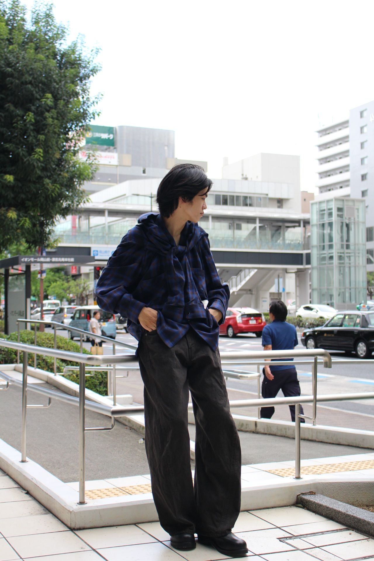 【25AW】ショール レイヤード シャツ / SHAWL LAYERED SHIRTS / ブルー