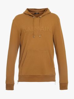 エンボスロゴ サイドジップ パーカー BH2 C&S HOODIE / キャメル