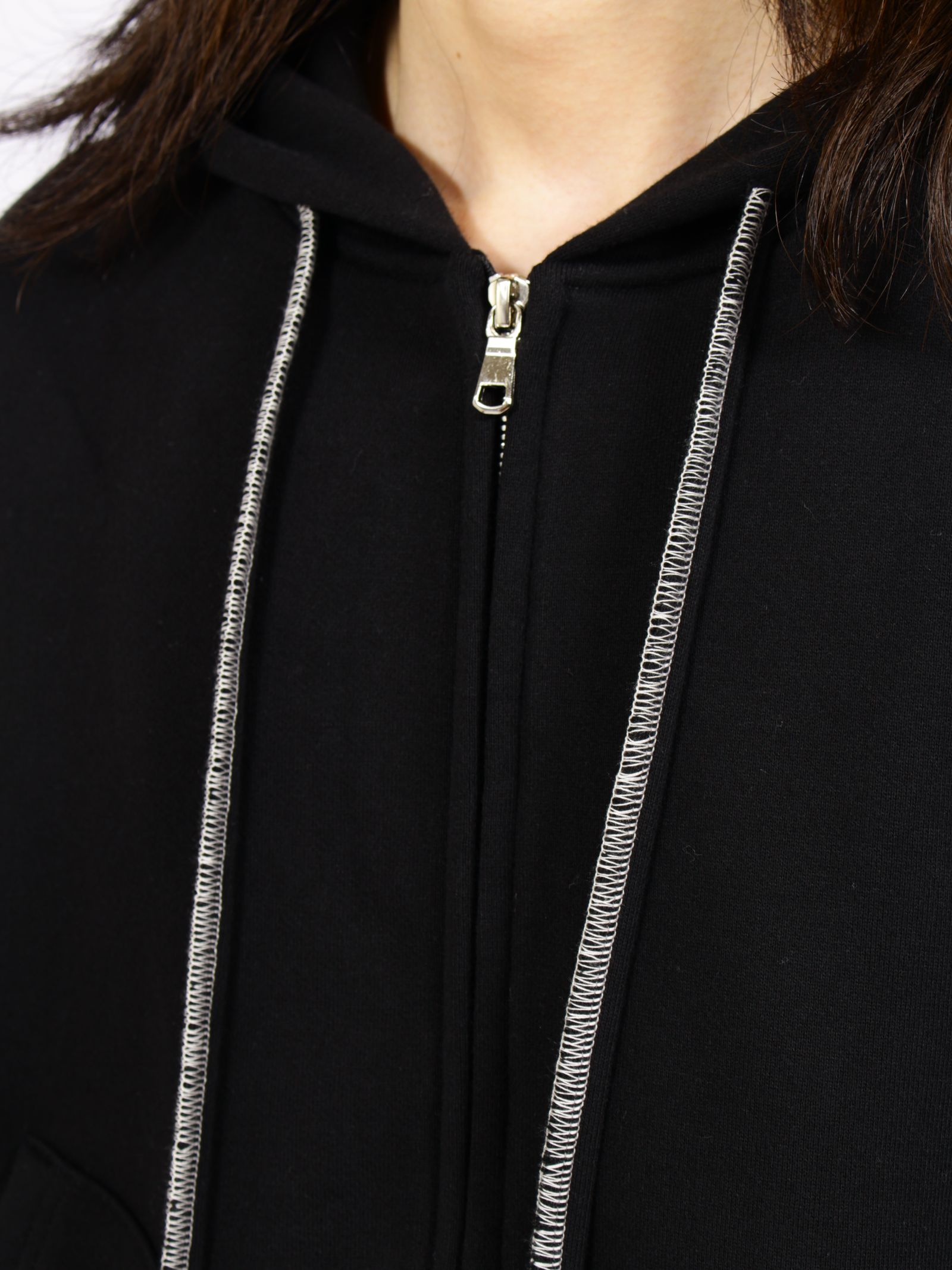【26AW】オーディナリー ホーム オールド スタイル ジップ フーディ ウィズ プリンティング / ORDINARY HOME OLD STYLE ZIP HOODIE WITH PRINTING / ブラック