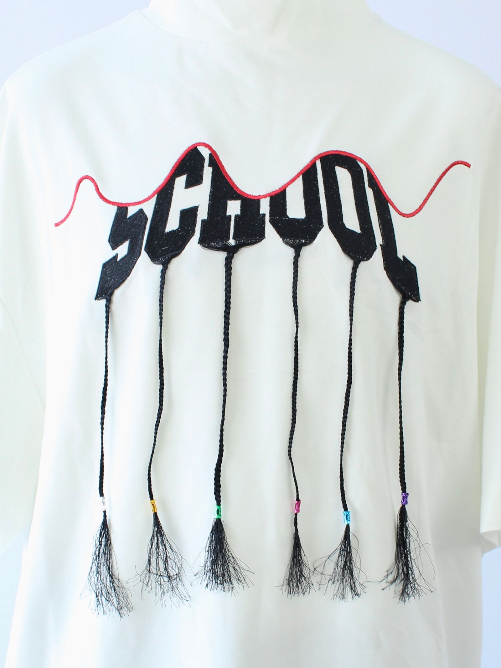 スクール フリンジ Tシャツ / SCHOOL BRAID TEE / ホワイト
