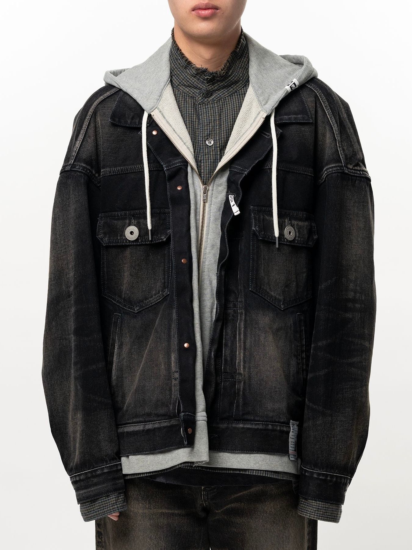 【26AW】 トリプル レイヤード デニム ジャケット / TRIPLE LAYERED DENIM JK / ブラック