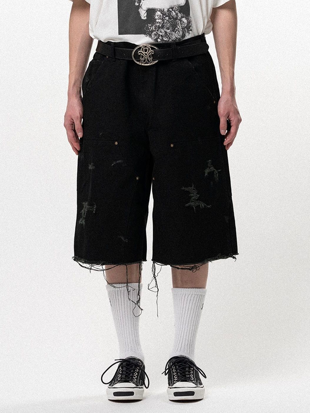 【26SS】ボロ ダック ペインター バミューダ ショーツ パンツ / BORO DUCK BERMUDA SHORTS / ブラック