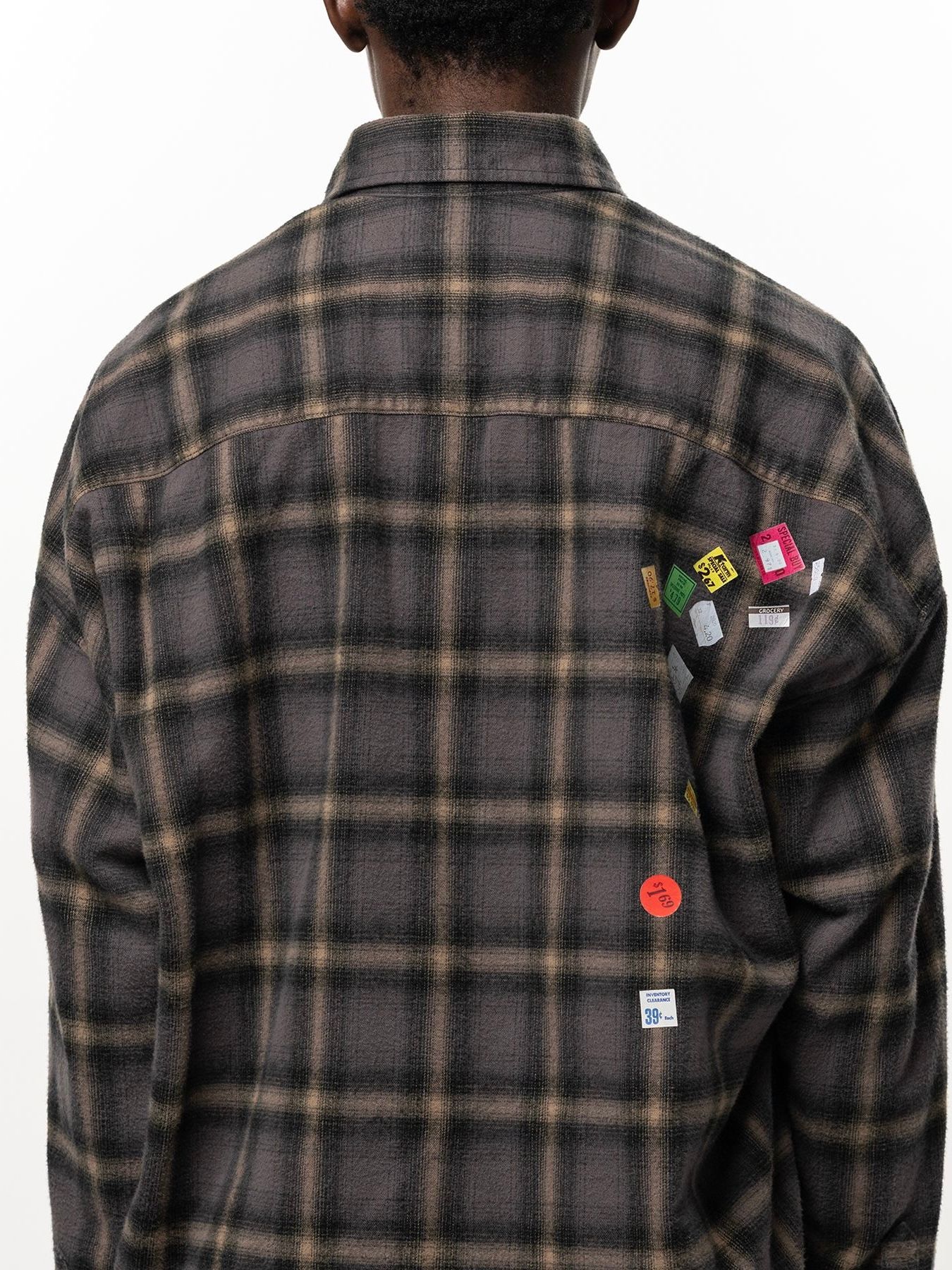 【26AW】 プライス ステッカー チェック シャツ / PRICE STICKER CHECK SH / ブラウン
