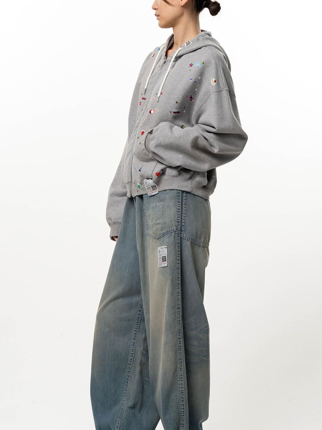 【26AW】キッズ ステッカー パーカー / KIDS STICKER PARKA / グレー