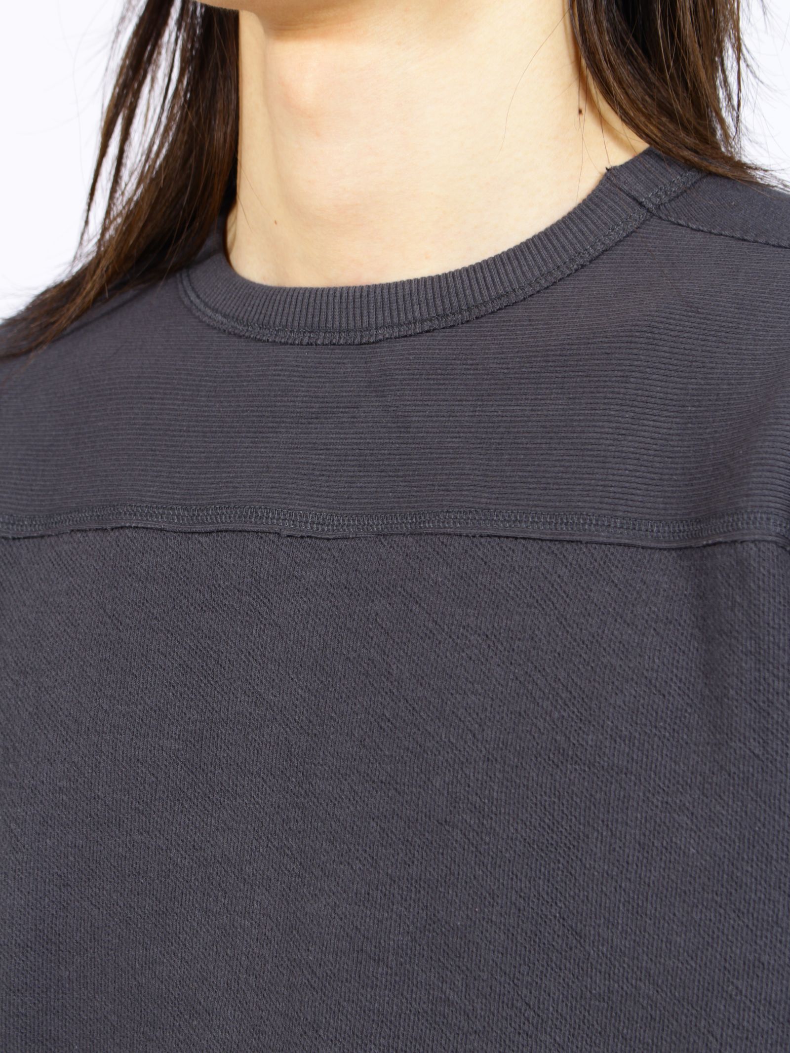 【26AW】ローラブル クルー ネック 長袖 カットソー / ROLLABLE CREW NECK / チャコール