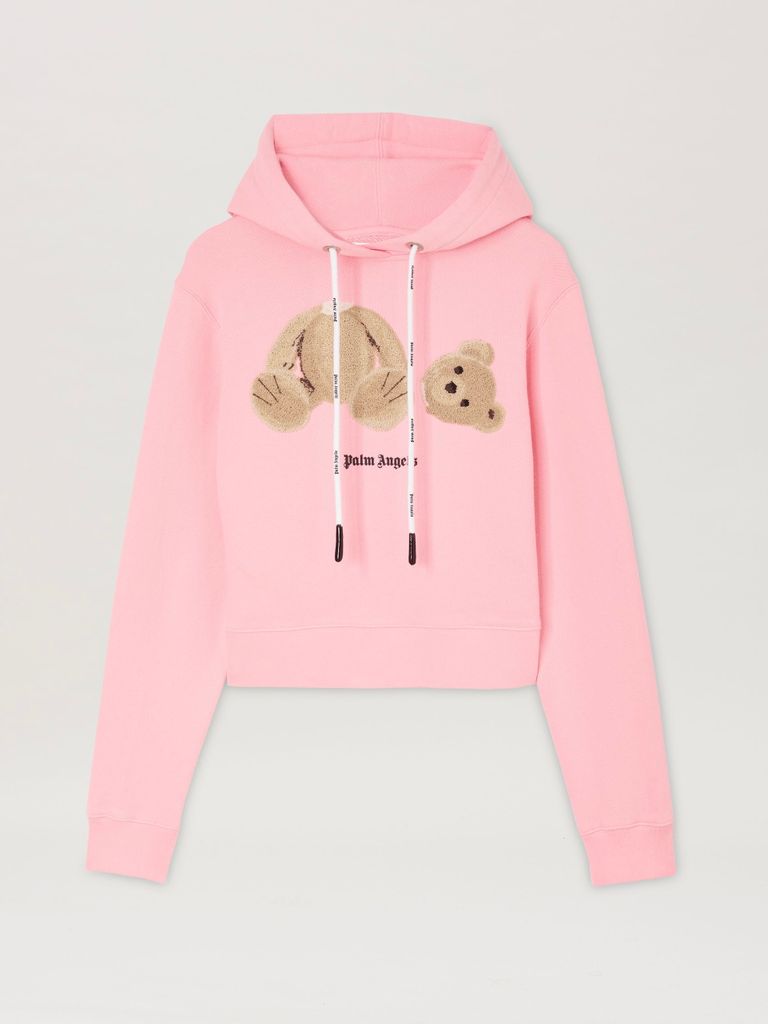 PALM ANGELS - 【23SS レディース】クロップド テディベア フーディー  