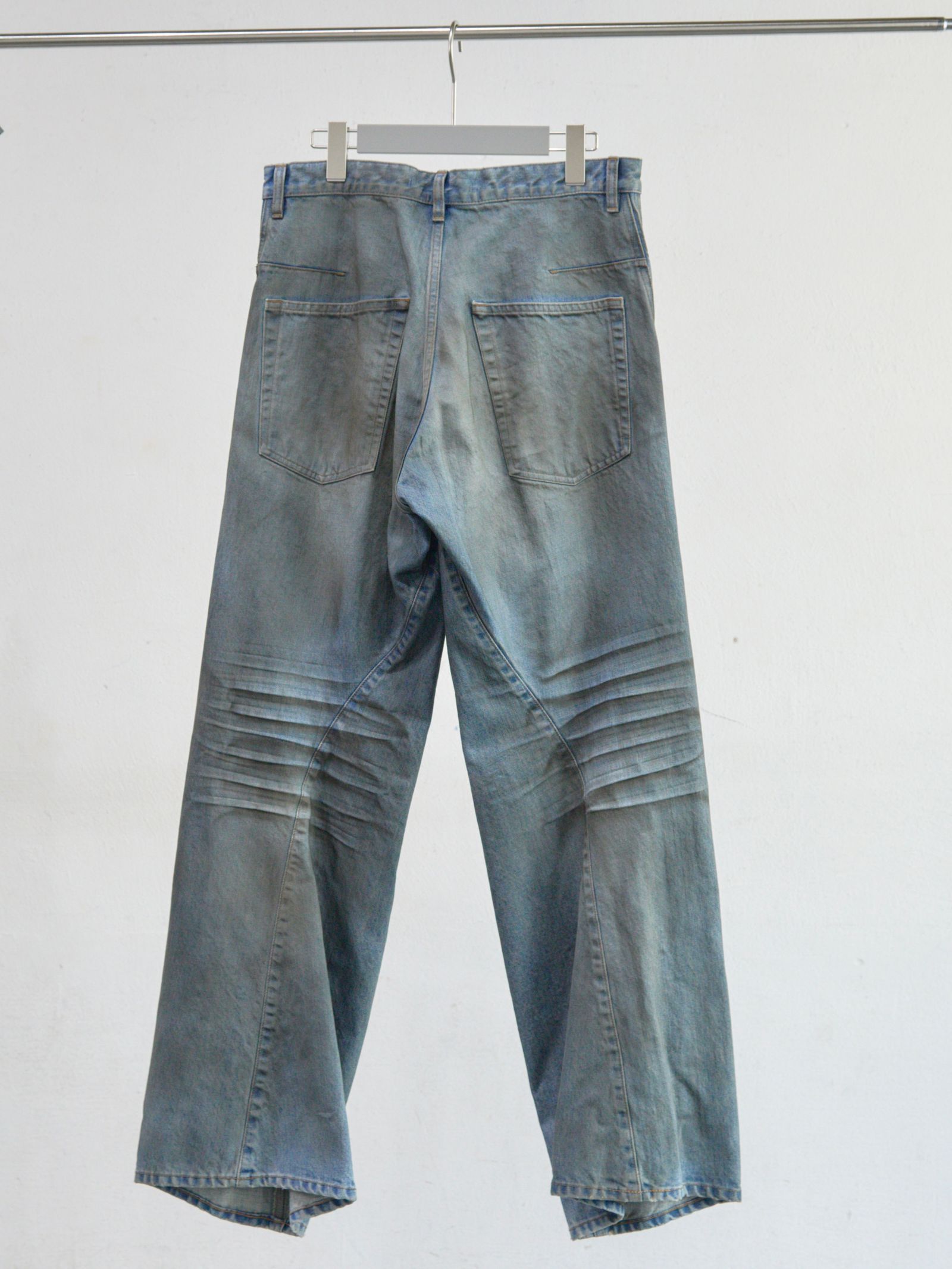 NVRFRGT - 【26SS】3D ツイステッド ワイド レッグ ジーンズ デニム