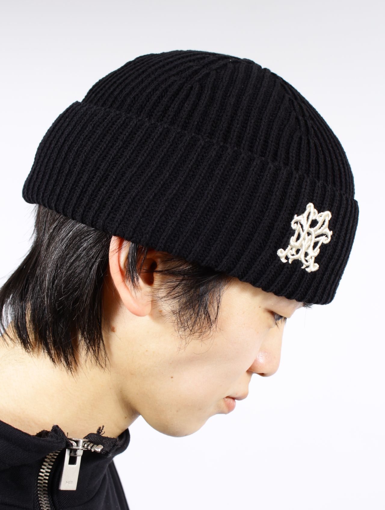 【26SS】カミヤ ロゴ ビーニー / "KMY"BEANIE / ブラック