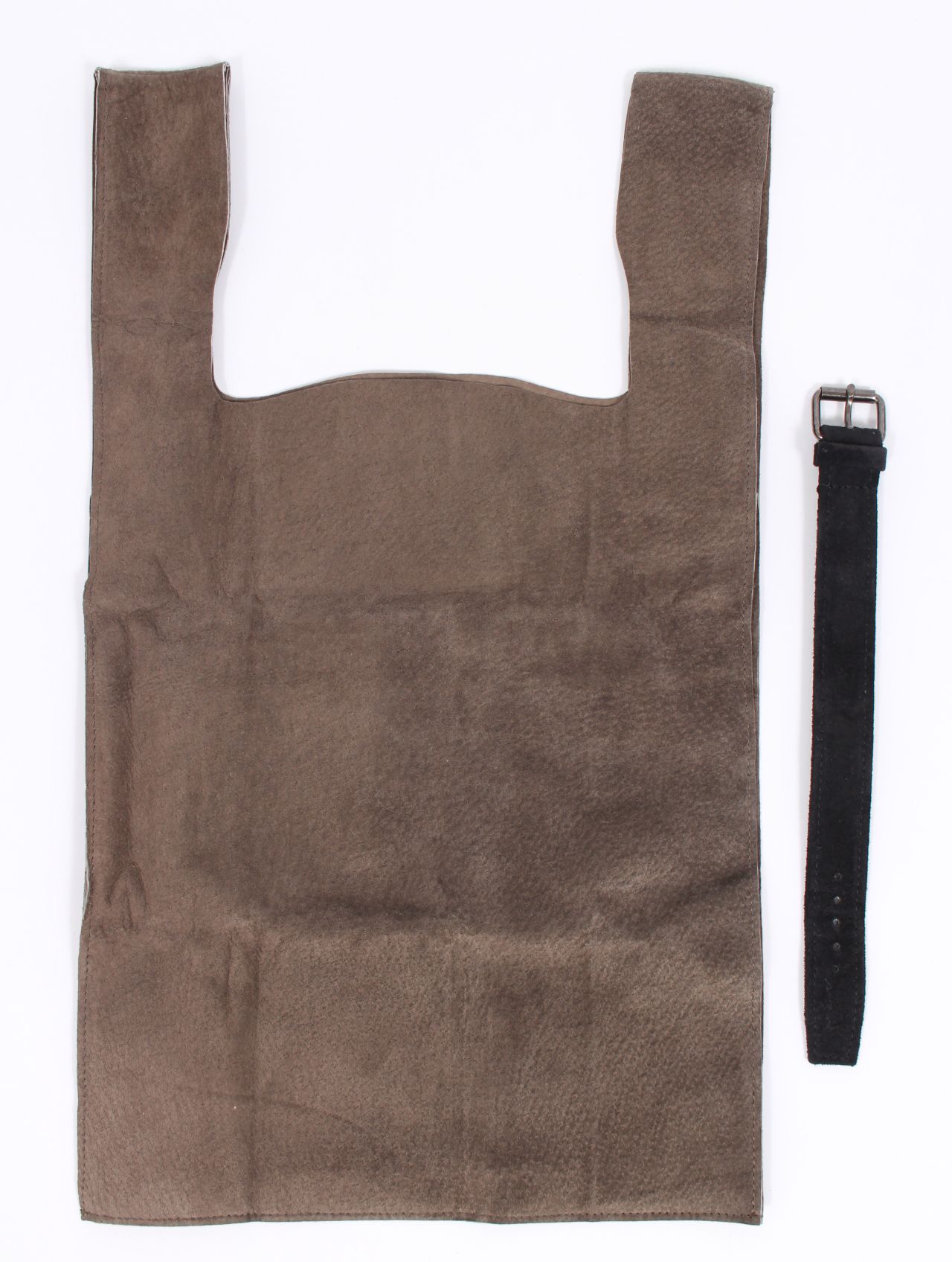 【25AW】ピッグレザー トートバッグ ショッピングバッグ 豚皮 本革 鞄 カバン / LEATHER TOTE BAG / グレー