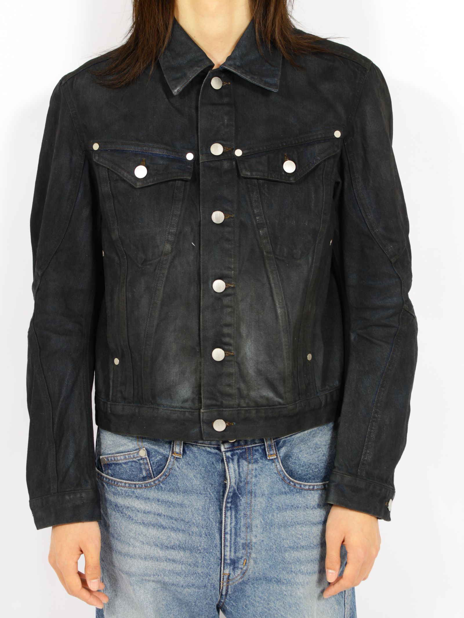 【26AW】デニム トラッカー ジャケット コーティング デニムジャケット / DENIM TRUCKER JACKET / LUSTER COATED INDIGO(インディゴ)