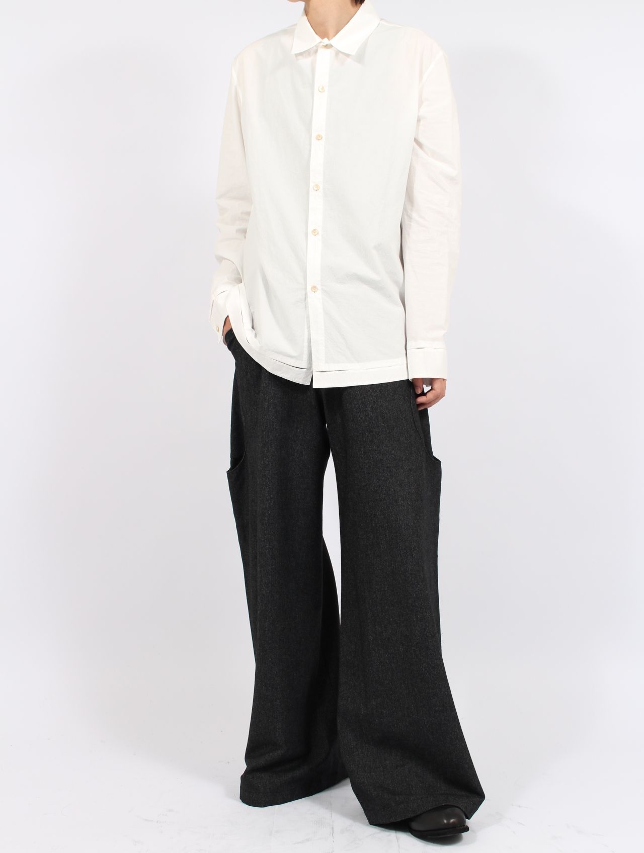 【25AW】6ポケット ウール カシミヤ トラウザーズ / 6 Pocket Sub Ong Wool Trousers / ブラック