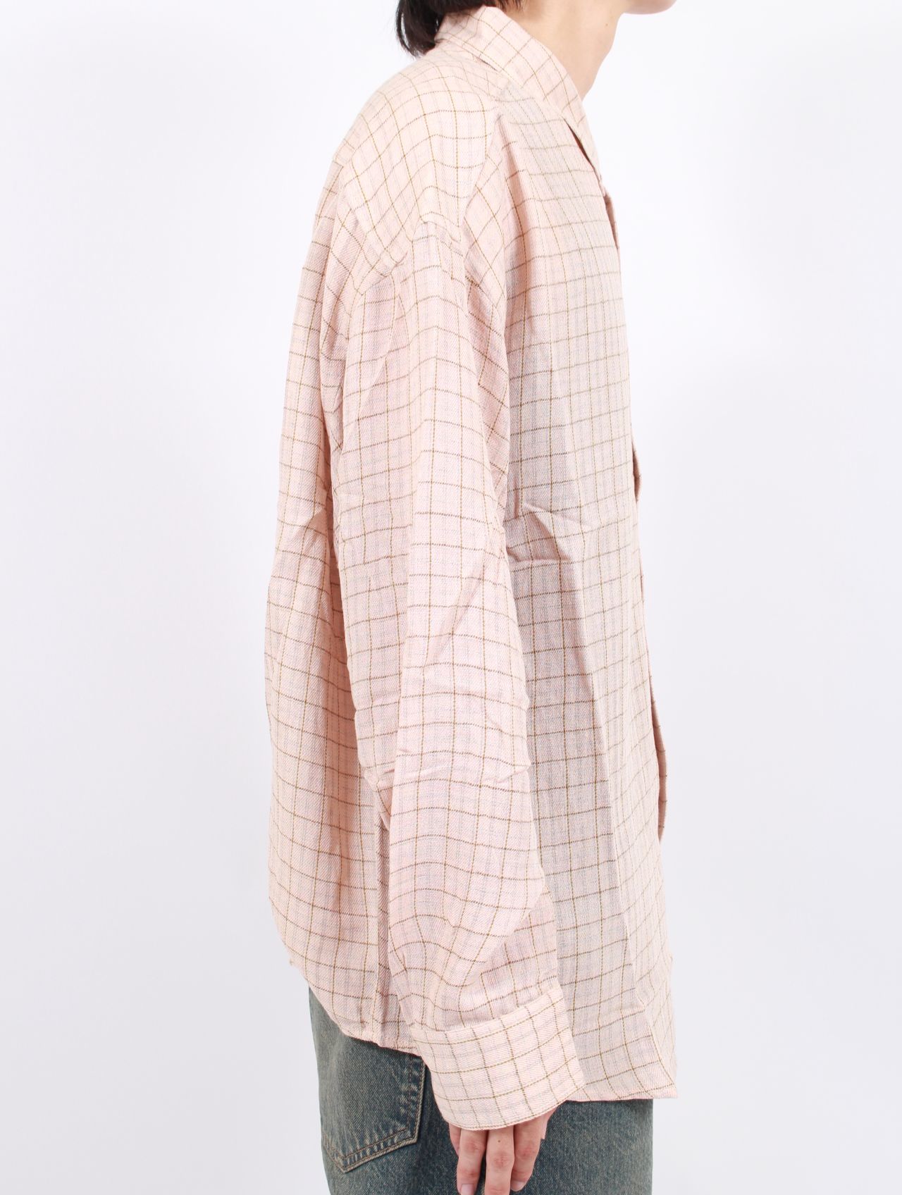 【25AW】ルーム シャツ 長袖 チェック / ROOM SHIRT / AIRY PINK CHECK(ピンクチェック)