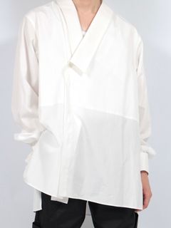 【24AW】キモノ カラー シャツ / KIMONO COLLAR SHIRT / ホワイト