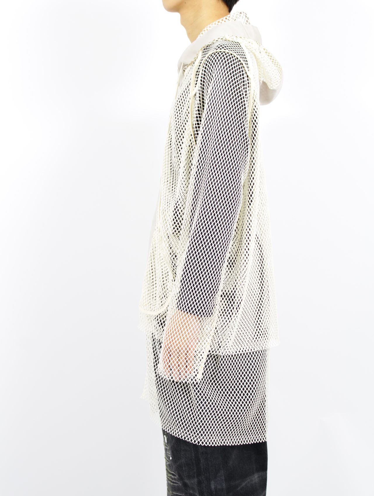 【25SS】メッシュ レイヤード パーカー / MESH LAYERED PARKA .13 / オフホワイト