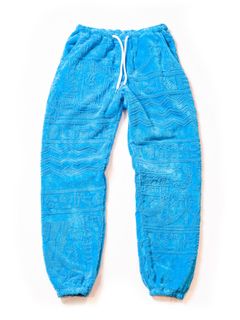ジャガード パイル リラックス パンツ / JACQUARD PILE PANTS VER.IMABARI / ブルー