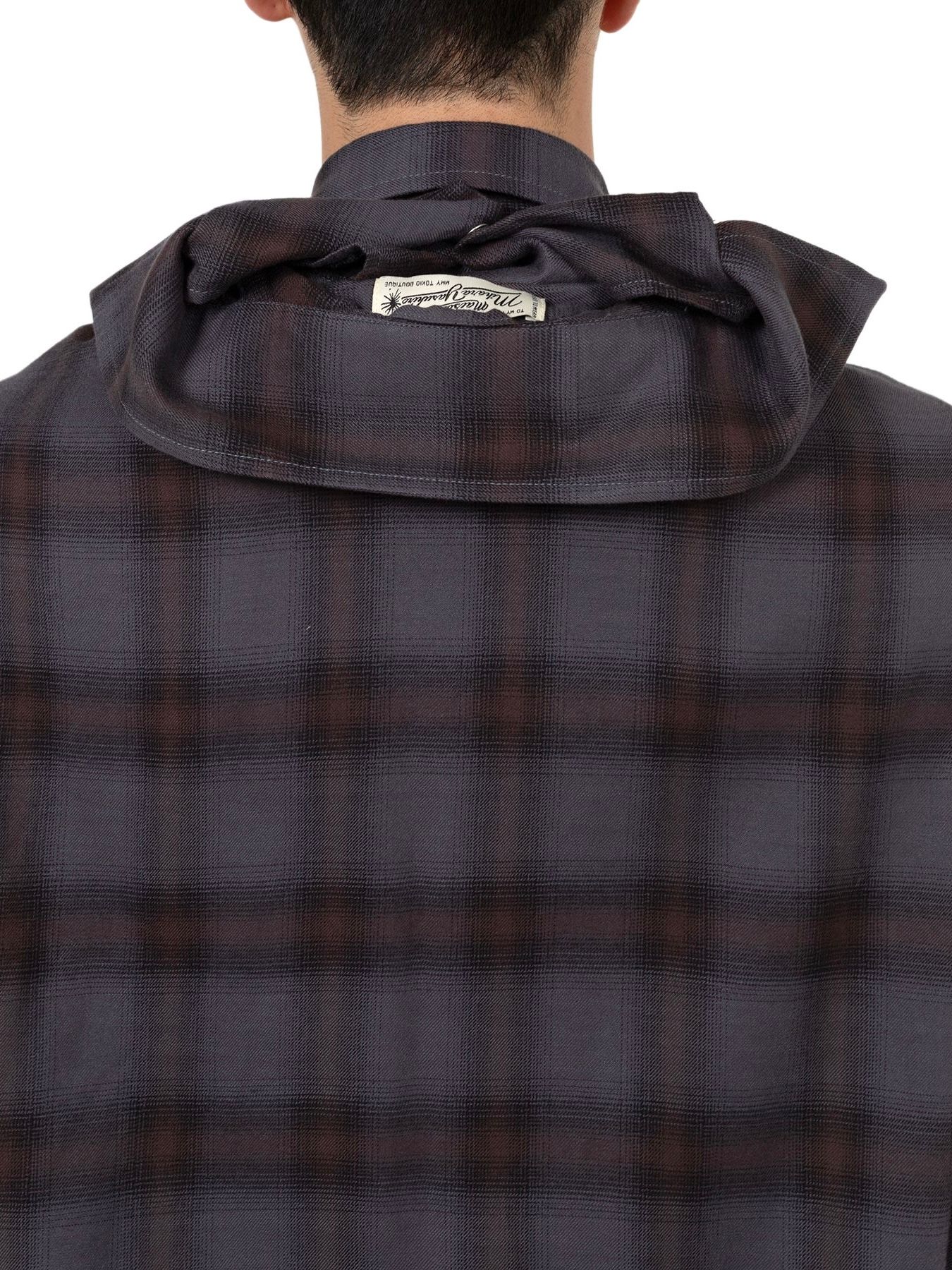 【25AW】ショール レイヤード シャツ / SHAWL LAYERED SHIRTS / ダークグレー