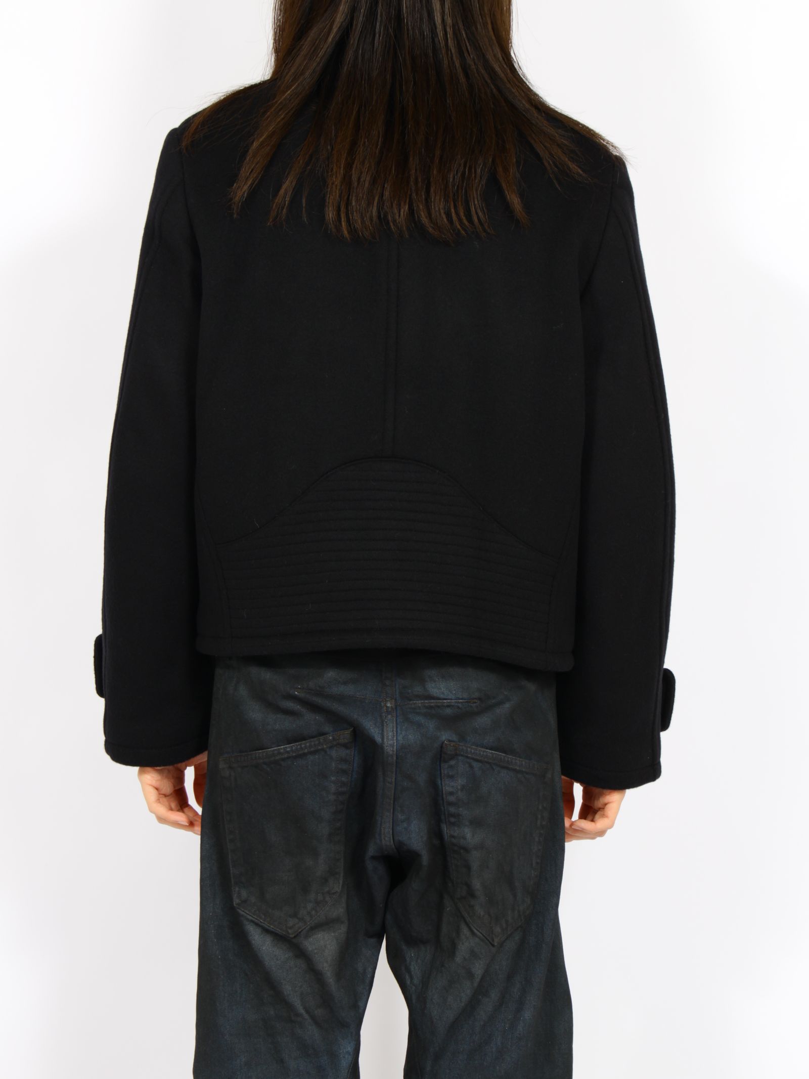 【26AW】ショート ペア コート ピーコート 3way ナポレオンジャケット / SHORT PEA COAT / ブラック