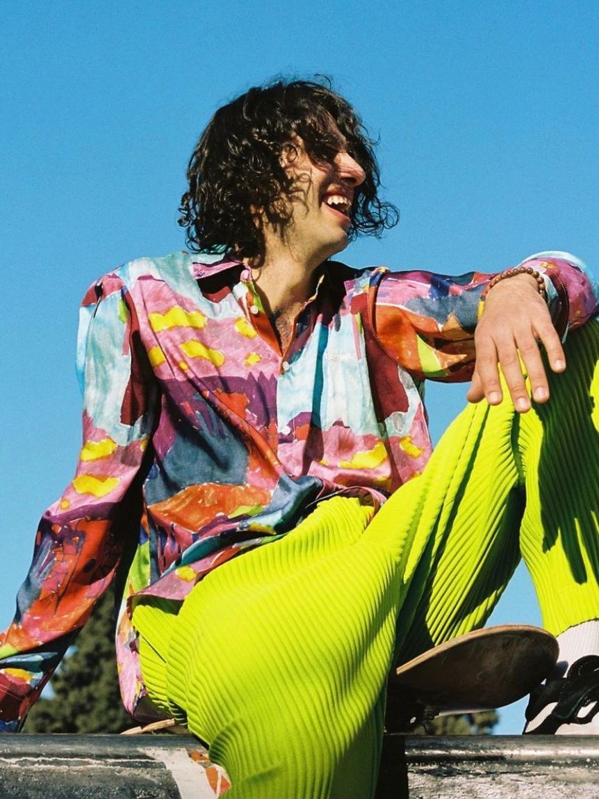 都市柄 アートシャツ / LONG SLEEVE SHIRT IN ALL OVER “VIALI” / マルチカラー