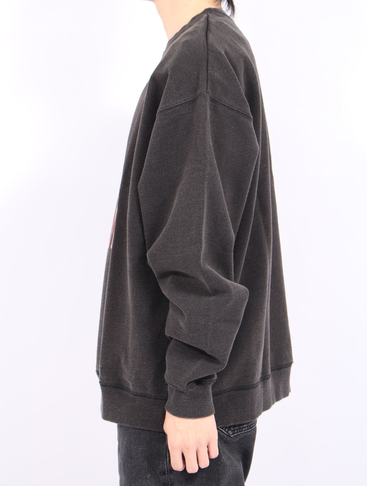 【25AW】佃弘樹 Heartwork Mixed media グラフィック スウェット / Hiroki Tsukuda ART ROBO GRAPHIC SWEAT / ブラック