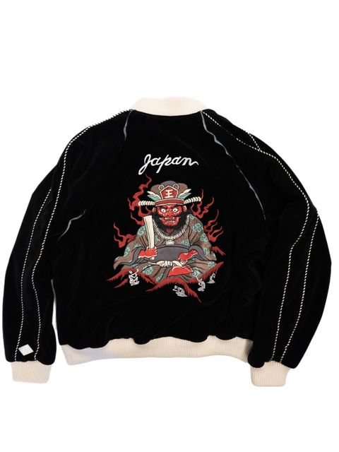 【25AW】ベルベット ヤマキング エンブロイド スーベニア ジャケット / VELVETEEN YAMA KING EMBROIDERED SOUVENIR JKT / ブラック