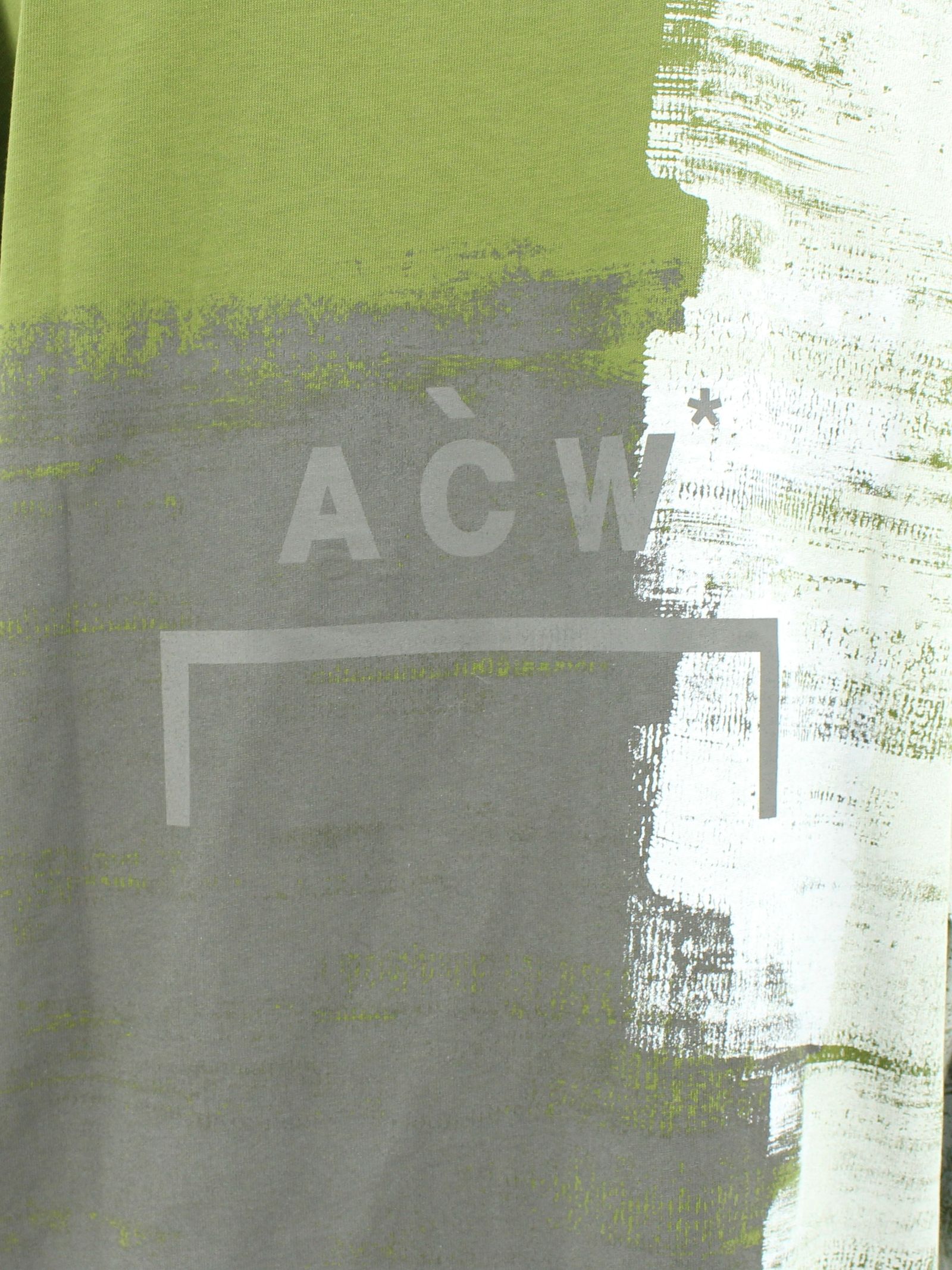 ペイント ロゴ 長袖Tシャツ / MOD LUX PAINTED LS T-SHIRTS / ミリタリーグリーン × ホワイト