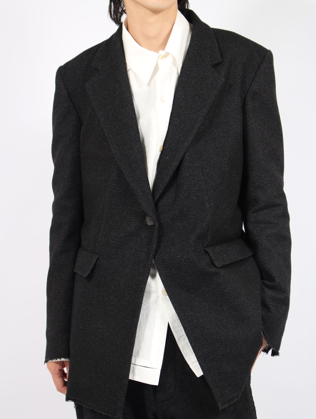 【25AW】メンズ フィット カー ジャケット / MENS FITTED CAR JACKET / オフブラック