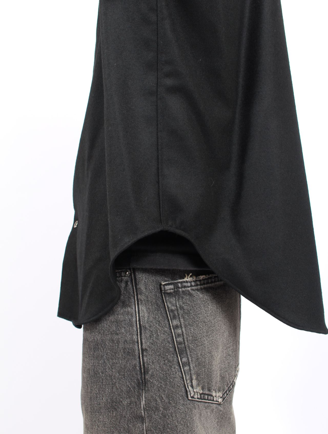 【25AW】ウール シャツ ウエスタンシャツ / WOOL SHIRTS / ブラック