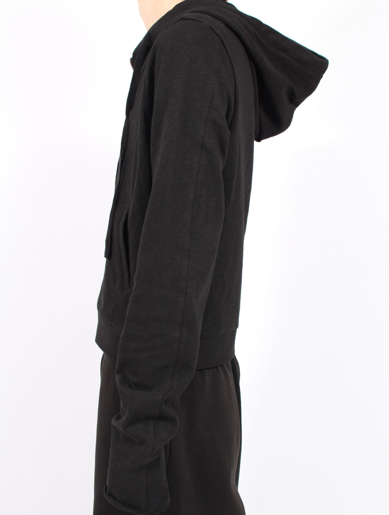 ライトウェイト クロップド ジップアップ フーディー パーカー / LIGHTWEIGHT CROPPED  ZIP UP / BLACK (ブラック)