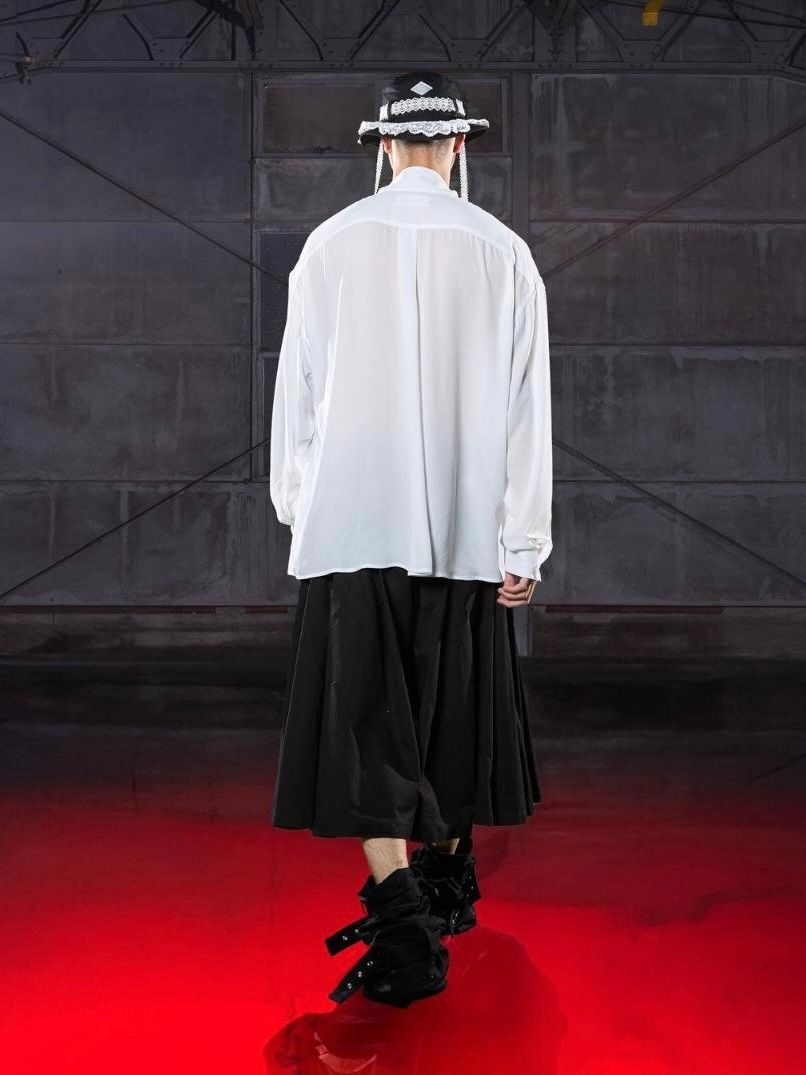 【26SS】3D 刺繍 ボウタイ シャツ / 3D EMBROIDERED BOW TIE SHIRT / ホワイト
