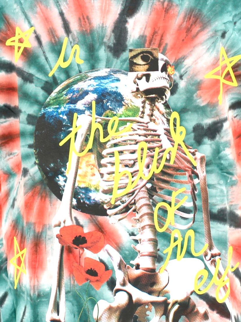 スカルワールド ヨーロッパTシャツ / ASTROWORLD Lollapalooza EUROPE Tour TEE / グリーン × マルチカラー