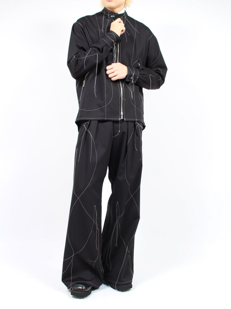sulvam - 【24SS】ステッチデザイン ワイドパンツ / STITCH WIDE PANTS 