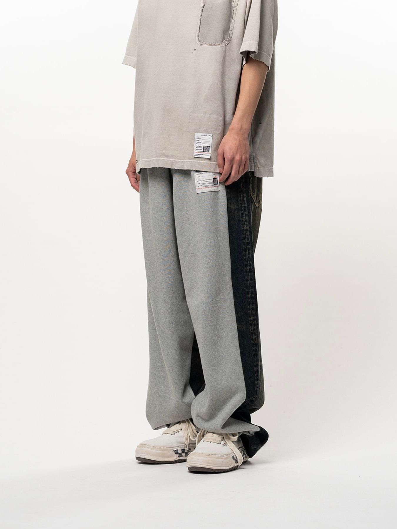 【26AW】コンバインド デニム × スウェット パンツ / COMBINED DENIM×SWEAT PT / インディゴ