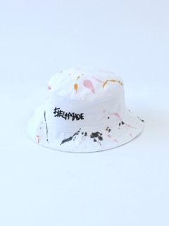 ランダムペイント バケットハット / WHITE BUCKET HAT MULTISPOTTED / ホワイト × マルチ