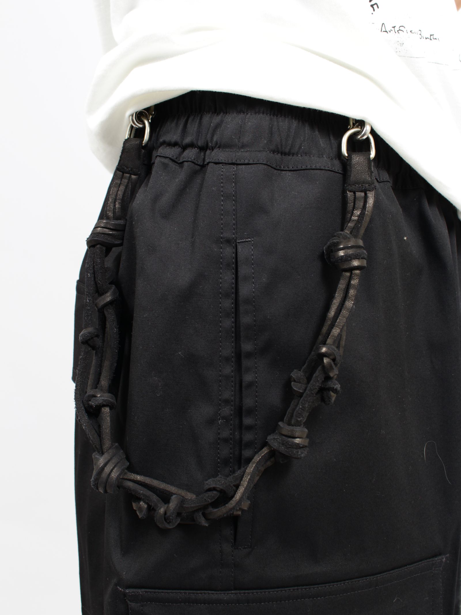 【CRD00】グロッポーネ レザー キーチェーン / GROPPONE FULL GRAIN KEY CHAIN / ブラック