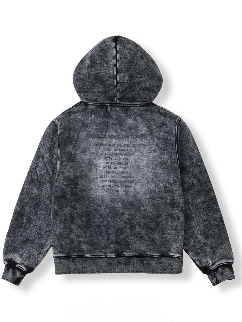 【25SS】フェイデッド ブリーチ フーディー / FADED BLEACH HOODIE / ブラック