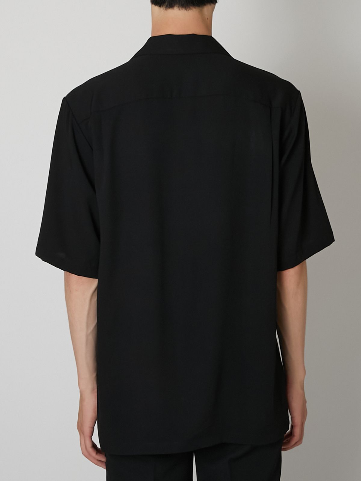 【27SS】オープンカラーシャツ 花柄 半袖 シャツ / OPEN-COLLAR SHIRT / ブラック