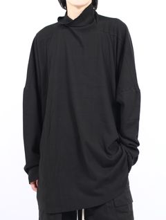 【25AW】ジャンボ タバード ハイネック 長袖 カットソー ロンT / JUMBO TABARD / ブラック