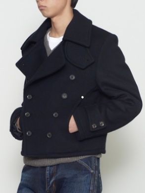 【26AW】ショート ペア コート ピーコート / SHORT PEA COAT / ブラック