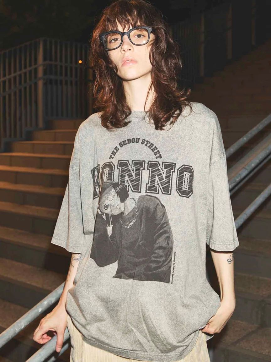 外道 ストリート '近野' Tシャツ / GEDOU STREET 'KONNO' T-SHIRT / グレー