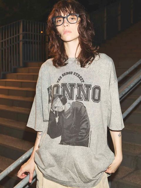外道 ストリート '近野' Tシャツ / GEDOU STREET 'KONNO' T-SHIRT / グレー