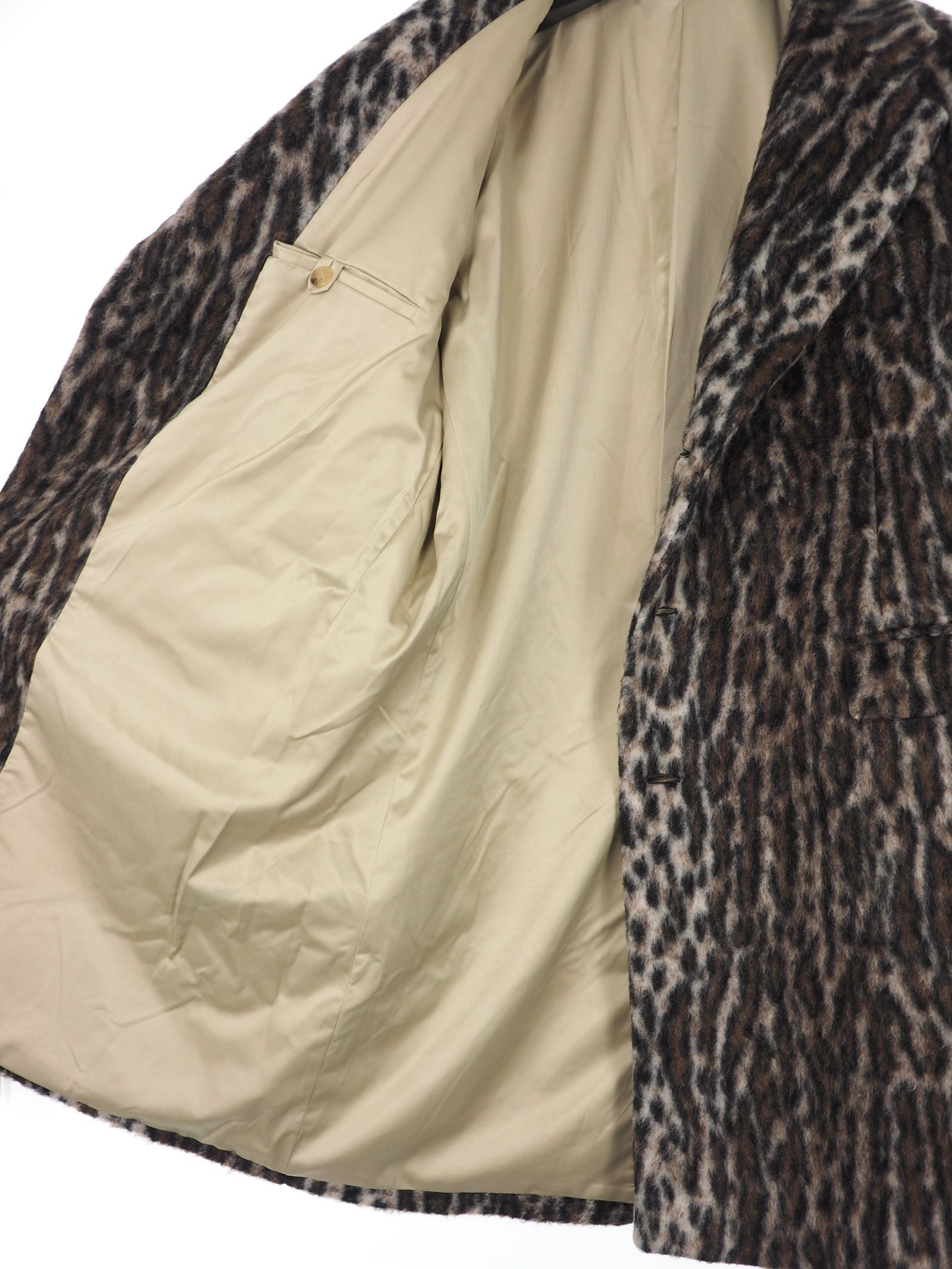 【20AW】缶バッチ付き レオパード オーバーサイズ ファーコート / LEOPARD COAT / レオパード