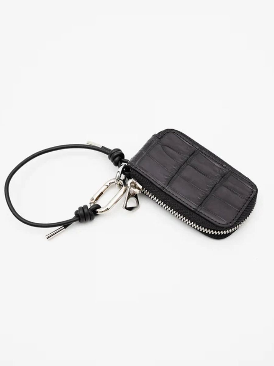クリスティ スマート ケース スリム キーケース クロコダイルレザー / CRISTY SMART CASE CROCO / ブラック
