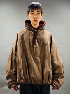 【25AW】リバーシブル フーディー パーカー / REVERSIBLE HOODIE / ブラウン×ワイン